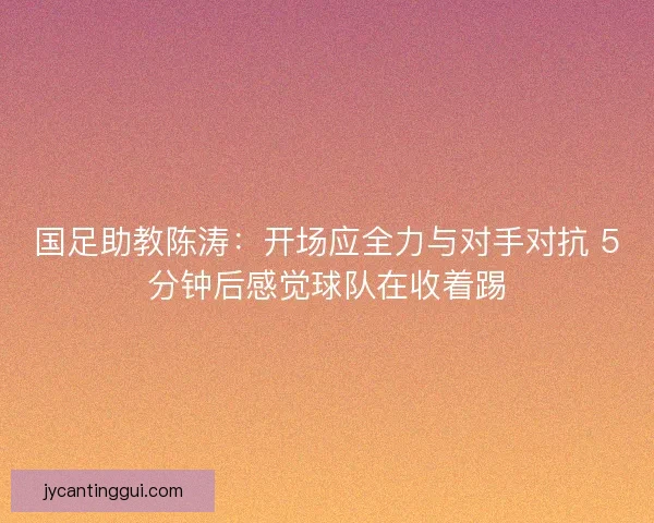 国足助教陈涛：开场应全力与对手对抗 5分钟后感觉球队在收着踢