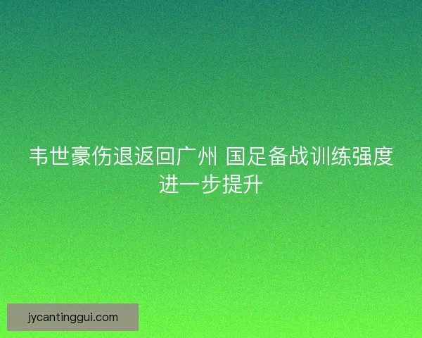 韦世豪伤退返回广州 国足备战训练强度进一步提升